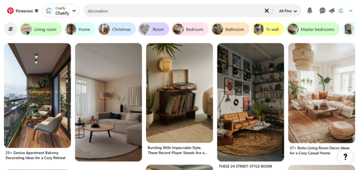 Pinterest decoração