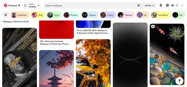 Pinterest papel de parede