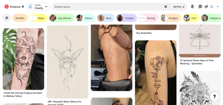 Pinterest tatuagem feminina