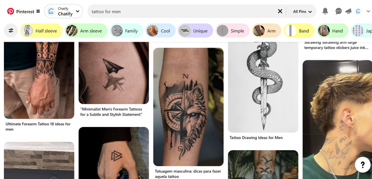 Pinterest Tatuagem masculina