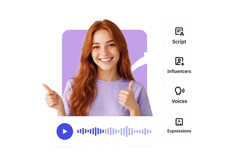 Vídeo com Influencer IA