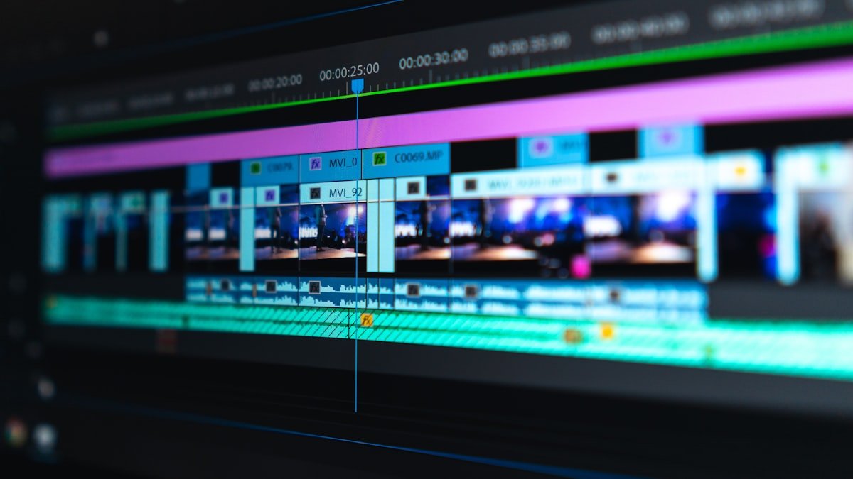 Como fazer animação com IA: linha do tempo de edição de vídeo em tela