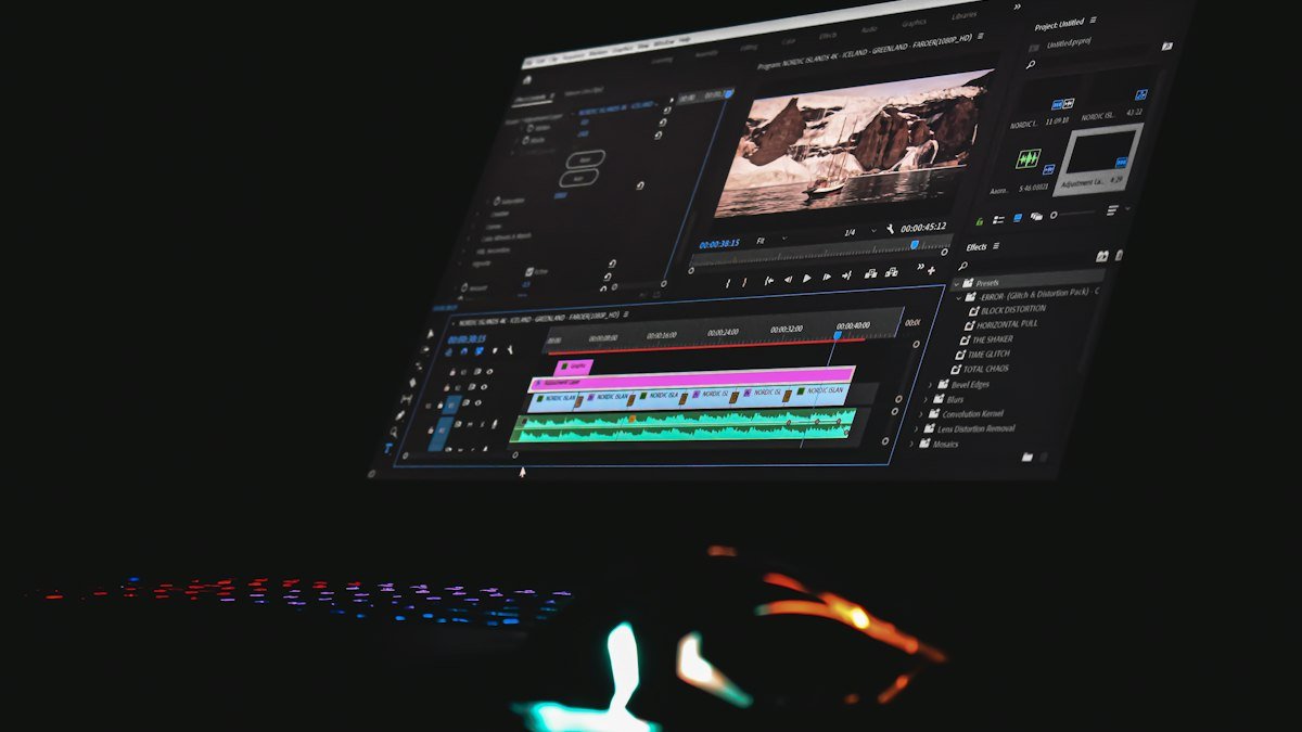 Gerador de vídeo com IA em português Tela de edição de vídeo ao lado do gerador de vídeo com IA